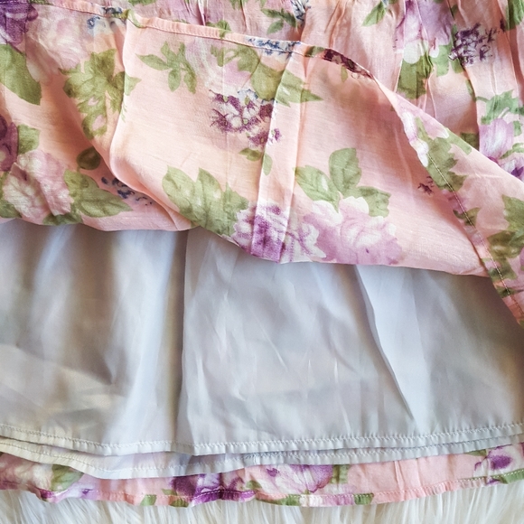Charlotte Russe Pink Floral Miniskirt - Picture 4 of 5